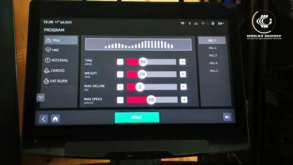 Upright Bike RU970 Touchscreen  จักรยานนั่งตรง หน้าจอสัมผัส(ทัชสกรีน) - Image 4
